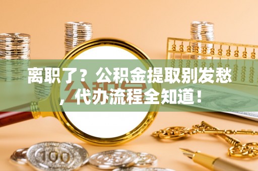 睢阳离职了？公积金提取别发愁，代办流程全知道！